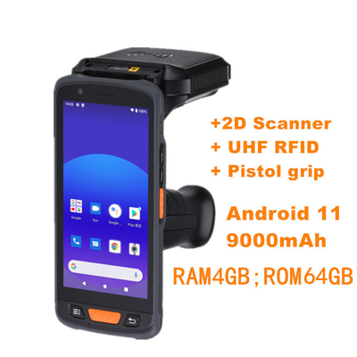 2024 5.5 بوصة محمول أندرويد PDA 1D 2D باركود الماسح الضوئي اليدوي RFID Pda Reader