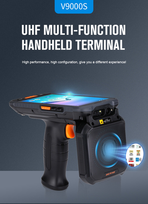 مصنع مباشرة توفير UHF 860-960MHz الأسود ABS قارئ نظام RFID PDA المحمول لإدارة المخزون