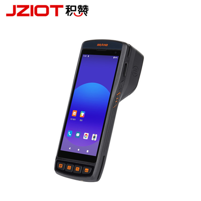 1D 2D Barcode Scanner محطة Pda Android Scanner محمولة يدويًا مدمجة في الطابعة الحرارية المحمولة 58 ملم
